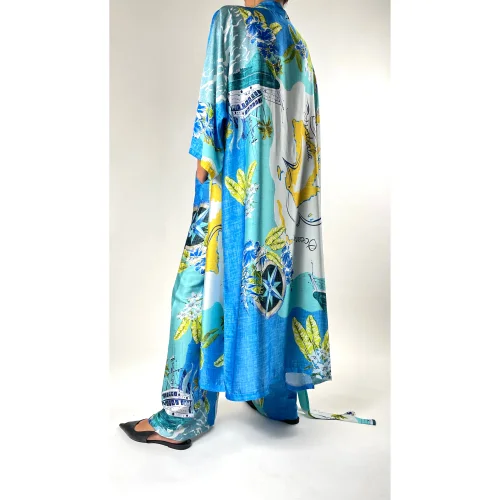 Hangout Design Store - Riversong Saten Uzun Kimono