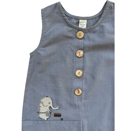 Auntie Me - Organic Dapple Grey Elephant Jumpsuit