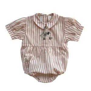 Organic Striped Asparagus & Artichoke Dress