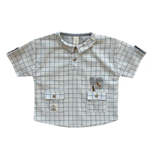 Auntie Me - Organic Wide Checked Seeds Shirt