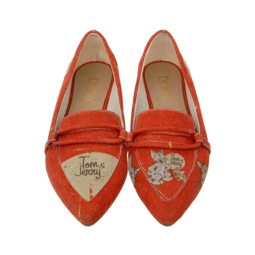 DOGO - Women Vegan Leather Flat Shoes - Warner Bros Tom & Jerry Design