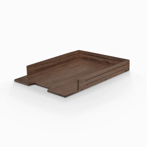 Woodsaka - 3line A4 Paper Tray Walnut