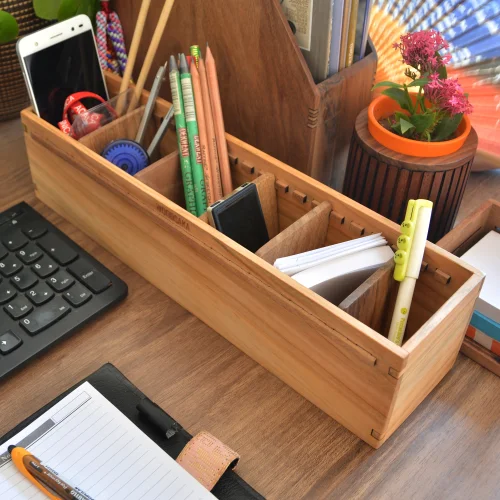 Woodsaka - Trey V1 - Adjustable Compartment Pen Holder - Large