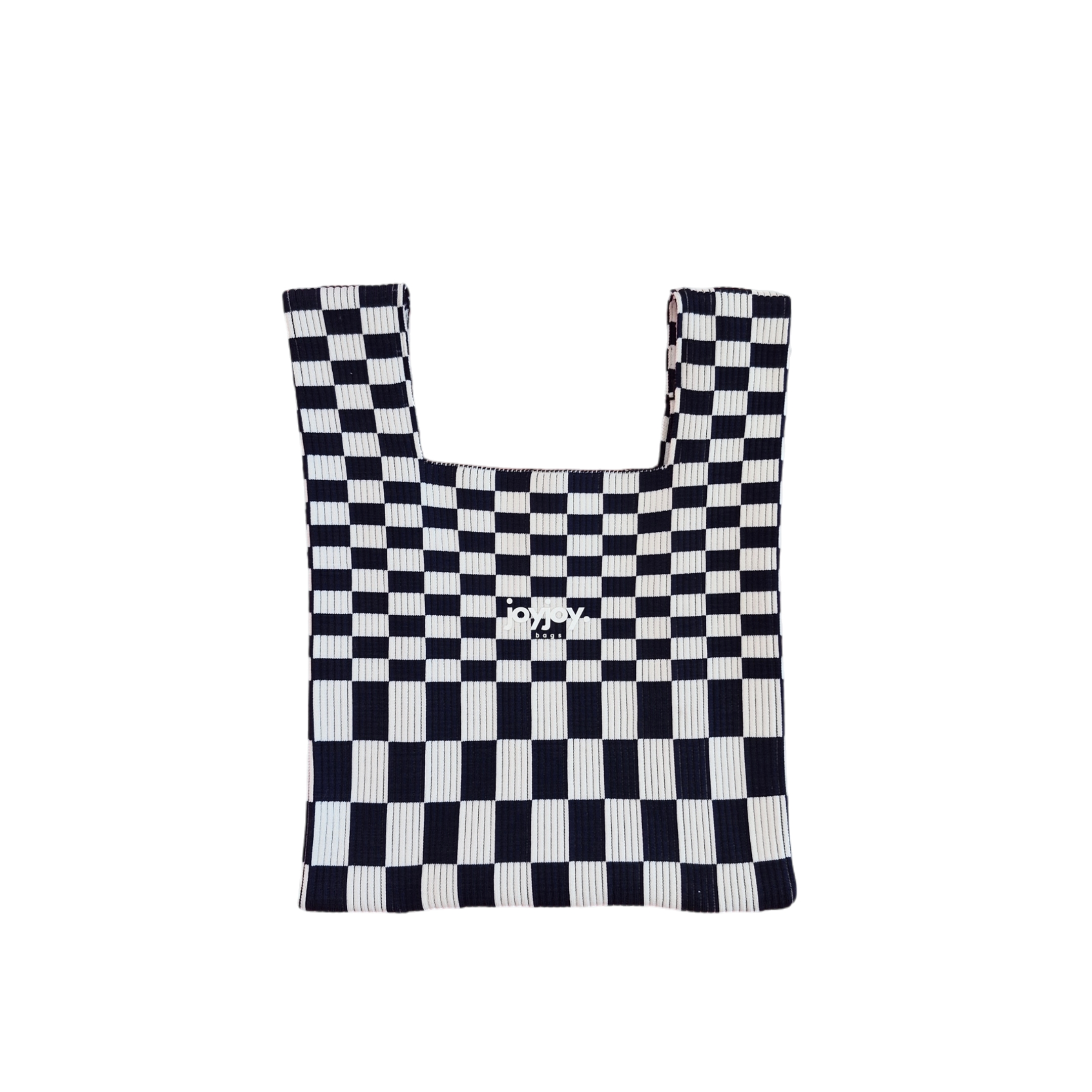 Checkered Midi Shopper Bag