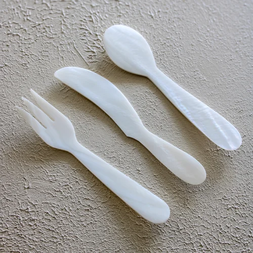 Fin All Design - Nacre Caviar Fork-knife-spoon Set