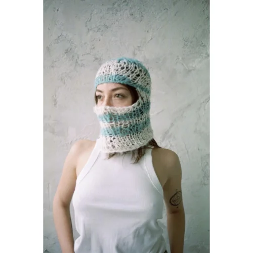 MUJJ Studio - Blue And White Color Transition-ed Mask