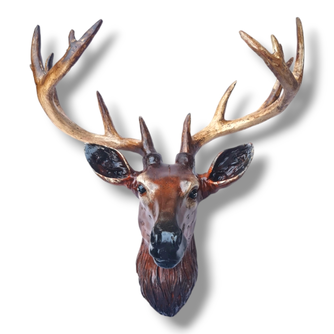 Wall Deer Head Sculpture