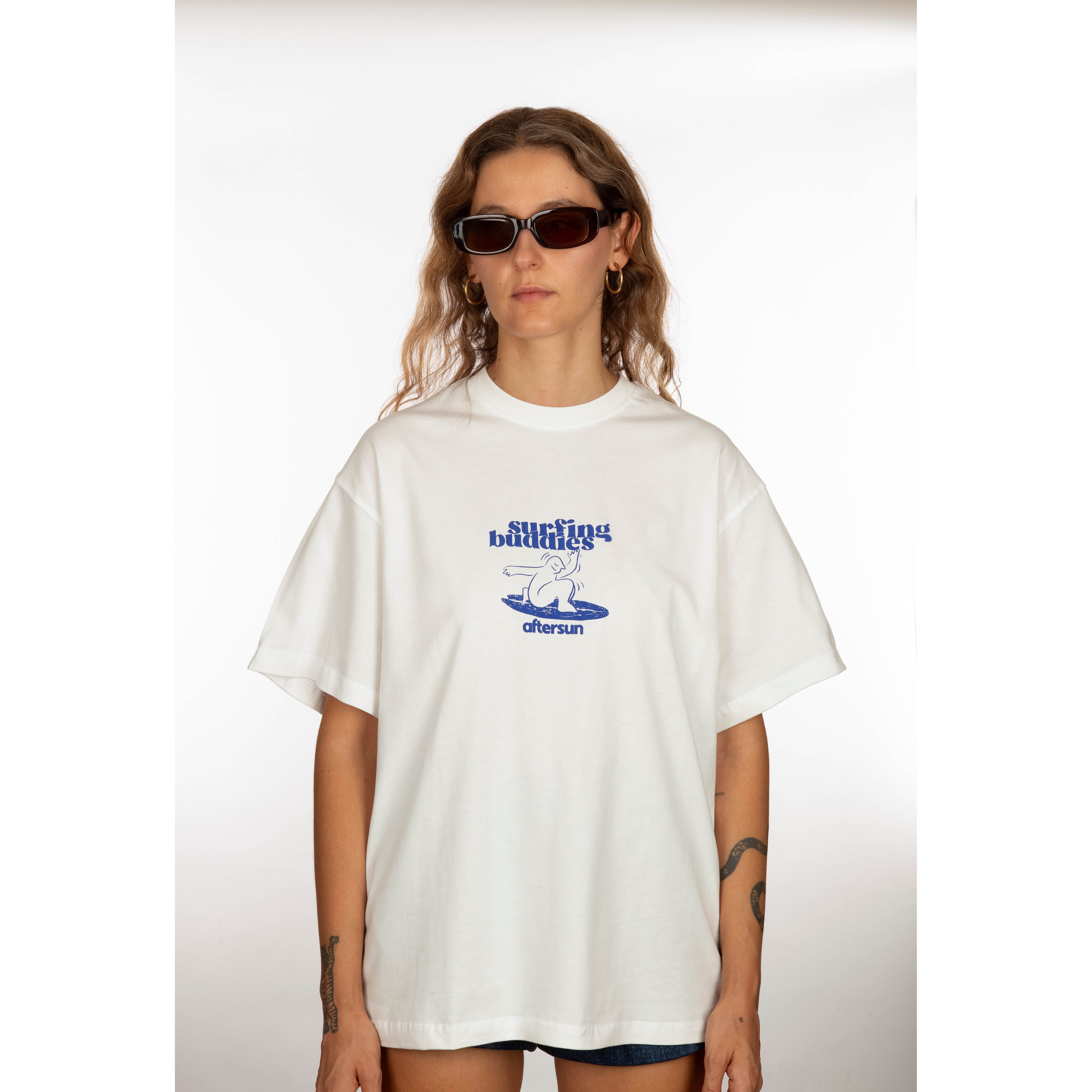 Surfing Buddies Relax Fit Unisex Tişört