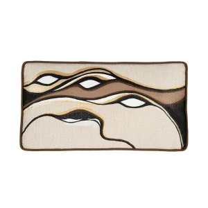 Abstract Patterned Beige Pillow