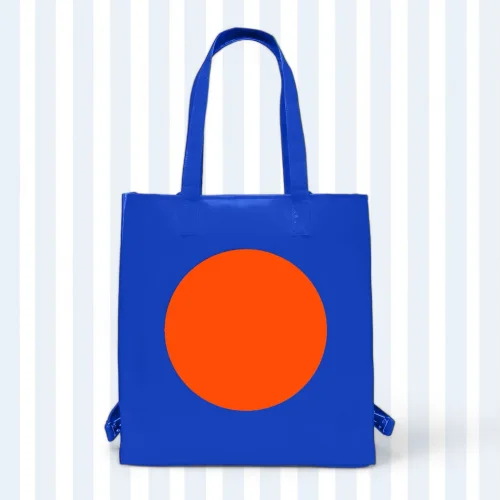 Milky Bag - Blue W/ Orange Dot Bag