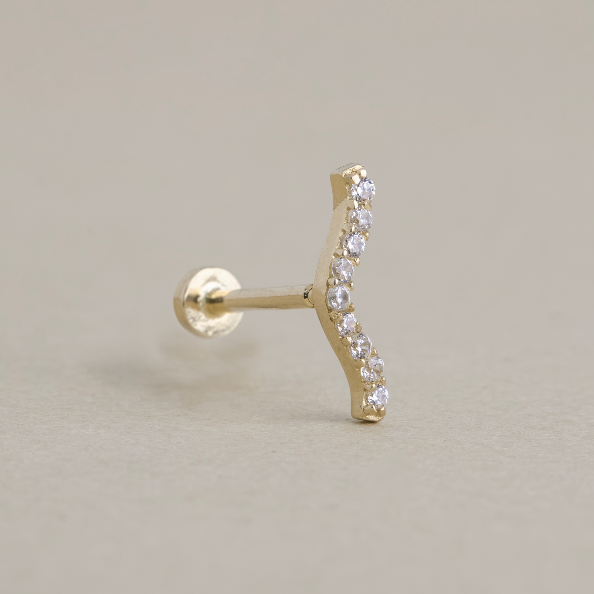 Zirkon Taşlı Bar Piercing