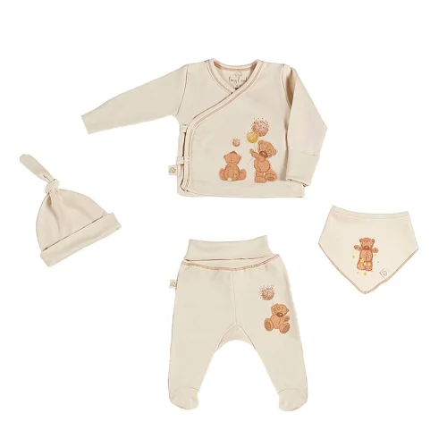 Tiny Lamb - Fluffy Bear Organic Baby Set