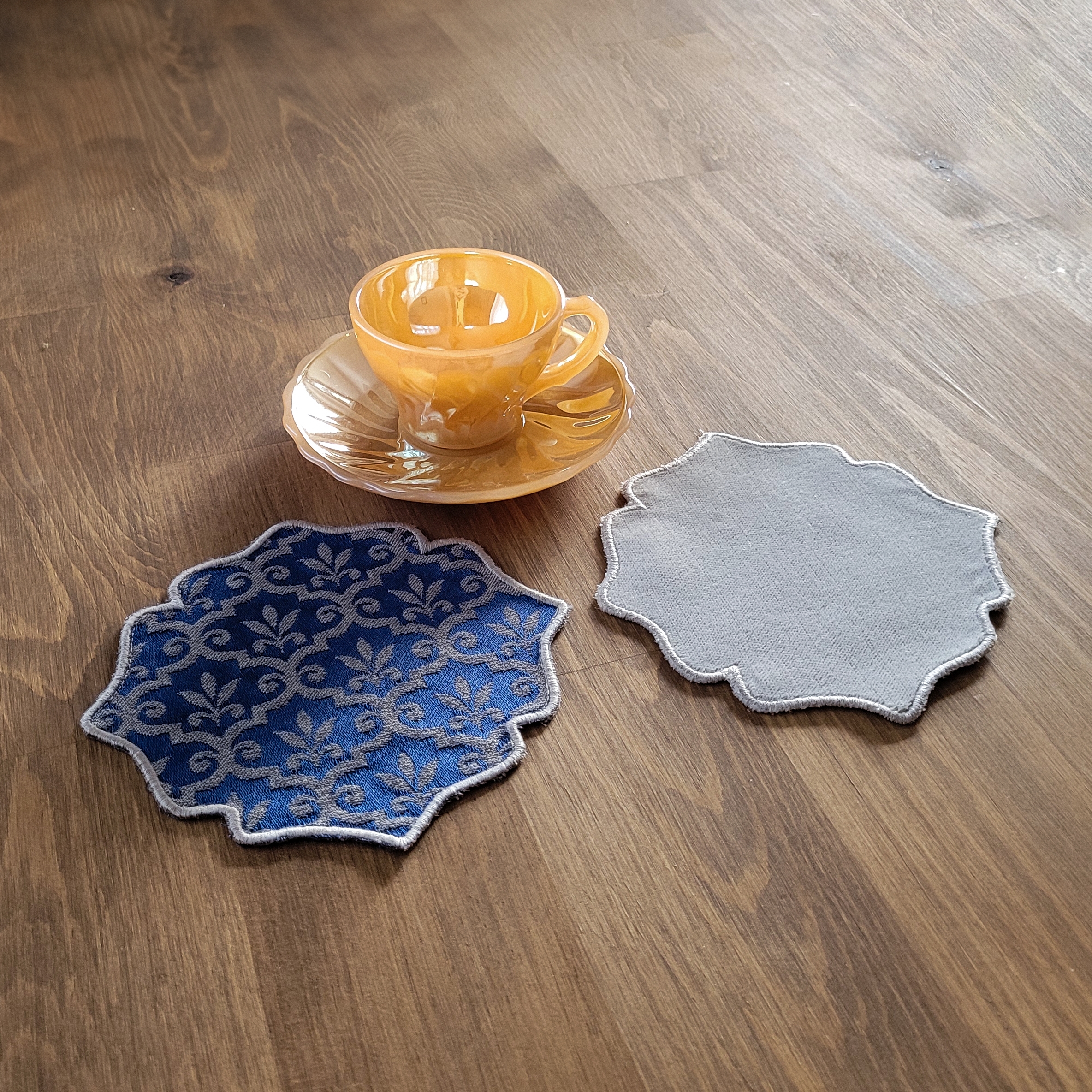 Thingamuse - Embroidered Coasters Set Of 2 - V | hipicon