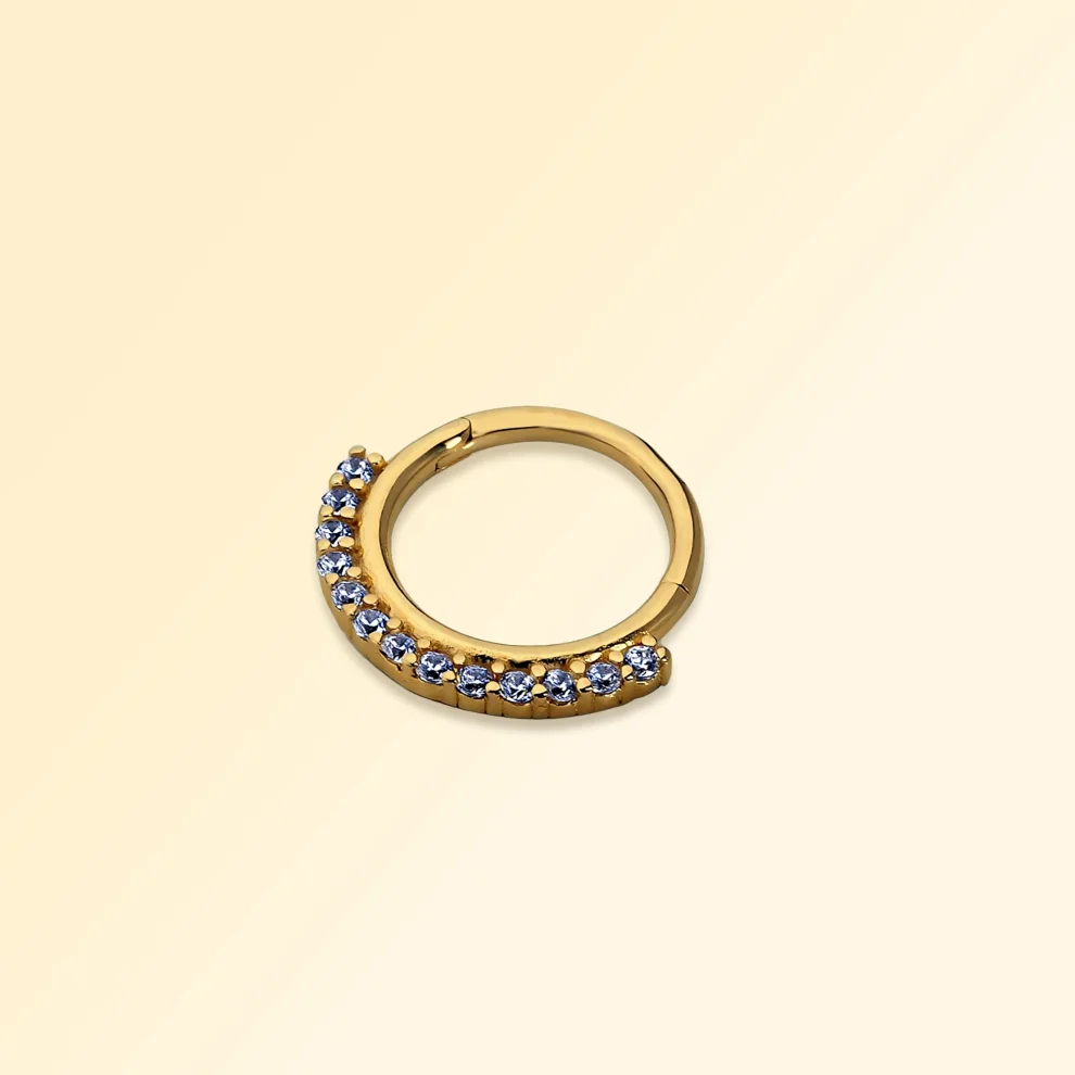 Elyssa Jewelry - Single Row Stone Helix Piercing | hipicon