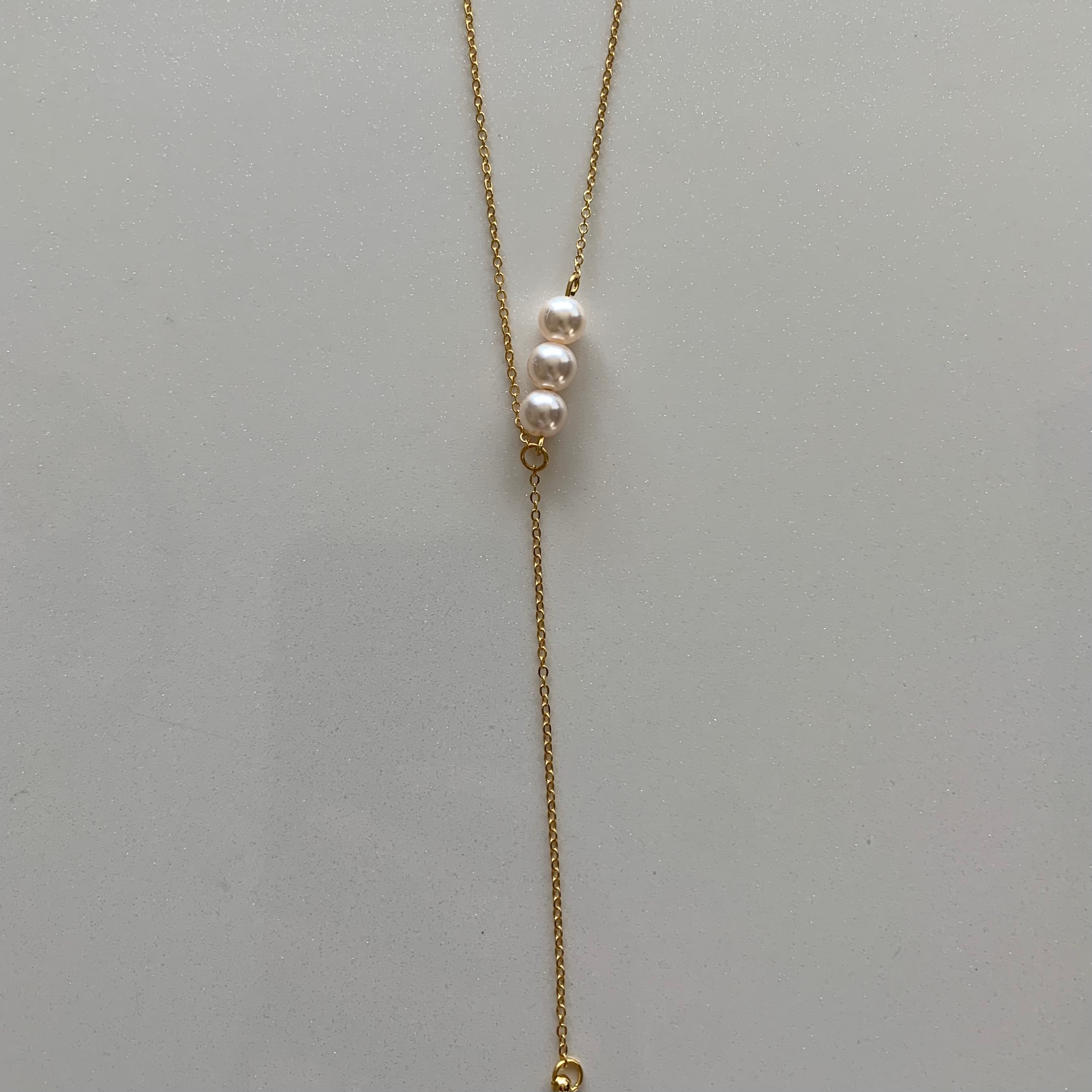 Natural Real Pearl And Gold Chain Necklace