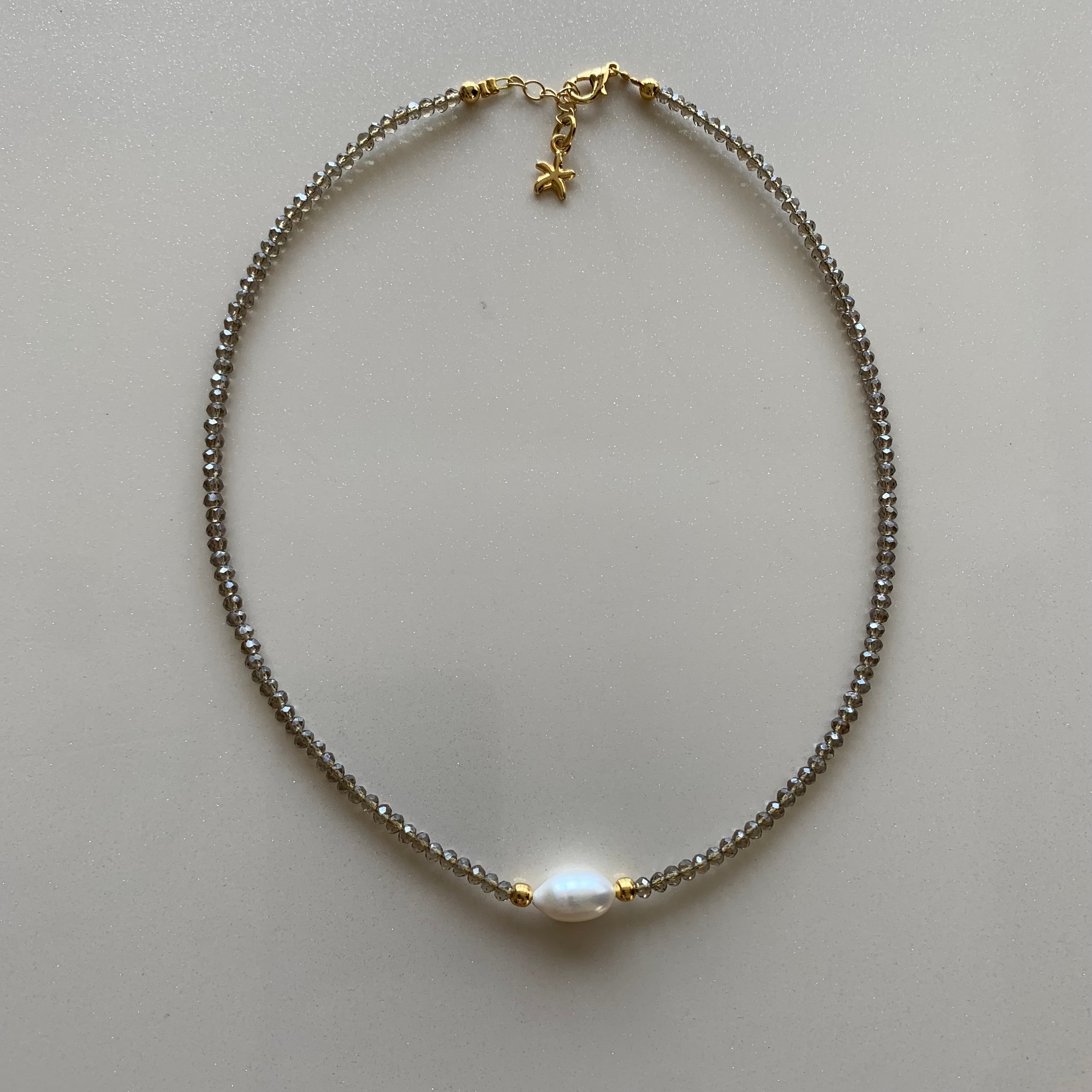 Pearl And Kristal Bead Necklace