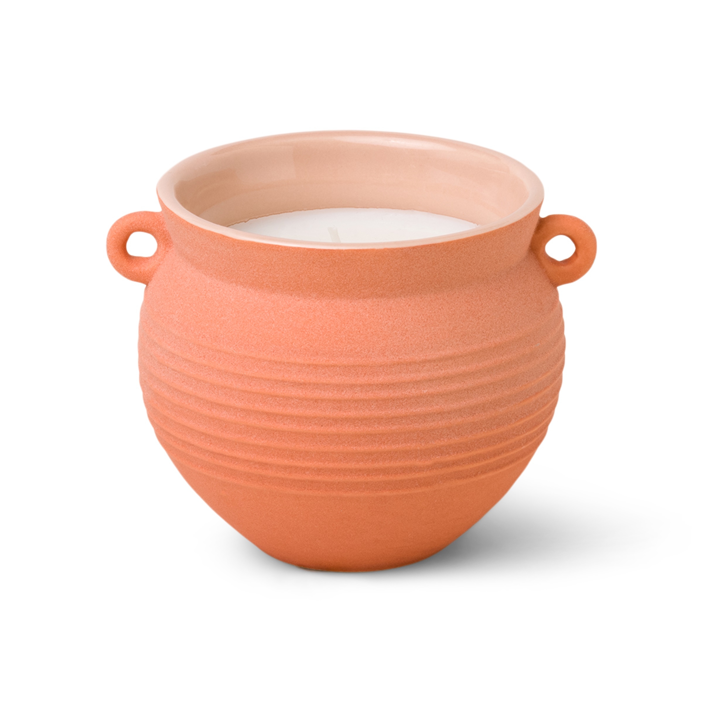 Santorini Terracotta Ceramic Raw Clay&pear Candle 240 Gr