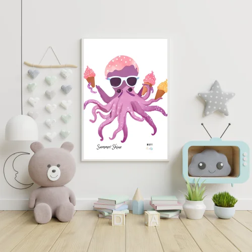 Muff Kids - Speedy Animals Art Work Design Poster For Kids No:11