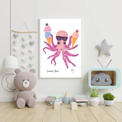 Muff Kids - Speedy Animals Art Work Design Poster For Kids No:12