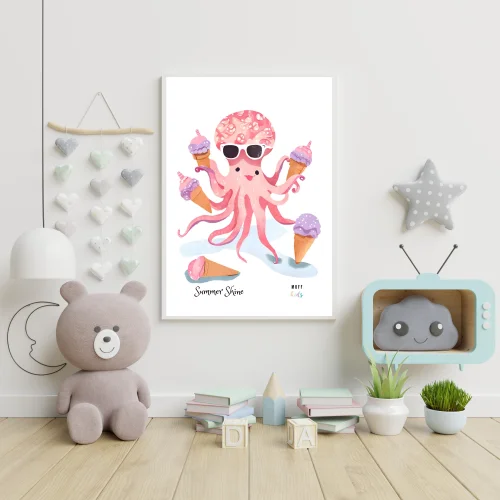 Muff Kids - Speedy Animals Art Work Design Poster For Kids No:13