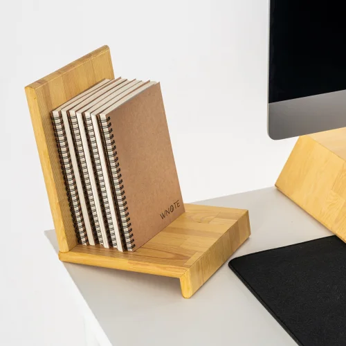 WoodsUpp - Stek Wooden Desktop Book & Notebook Holder