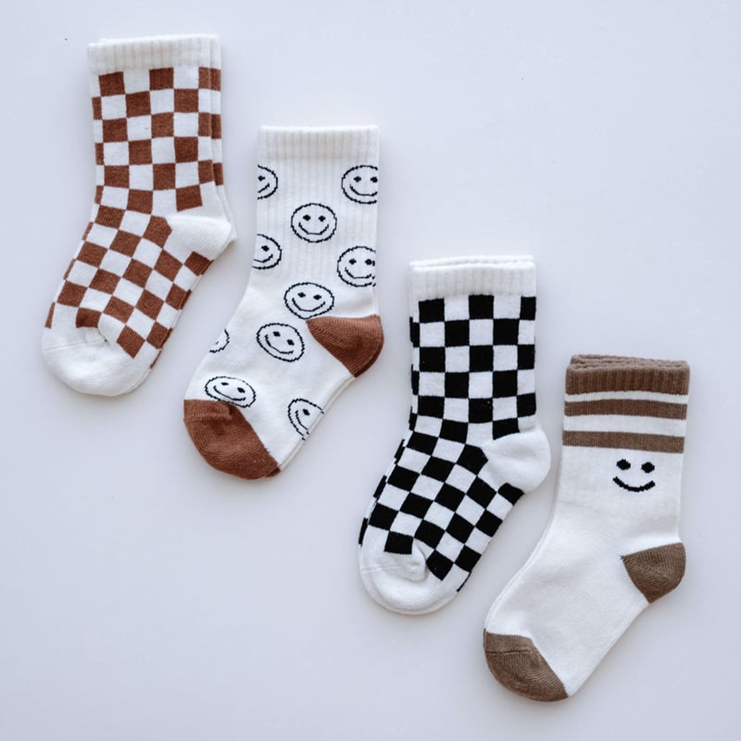 Babybek Smiley Chess Premium 4 Piece Sock Set