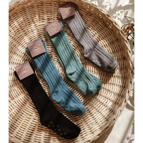 BabyBEK - Boy - 4 Piece Below Knee Cotton Socks Set