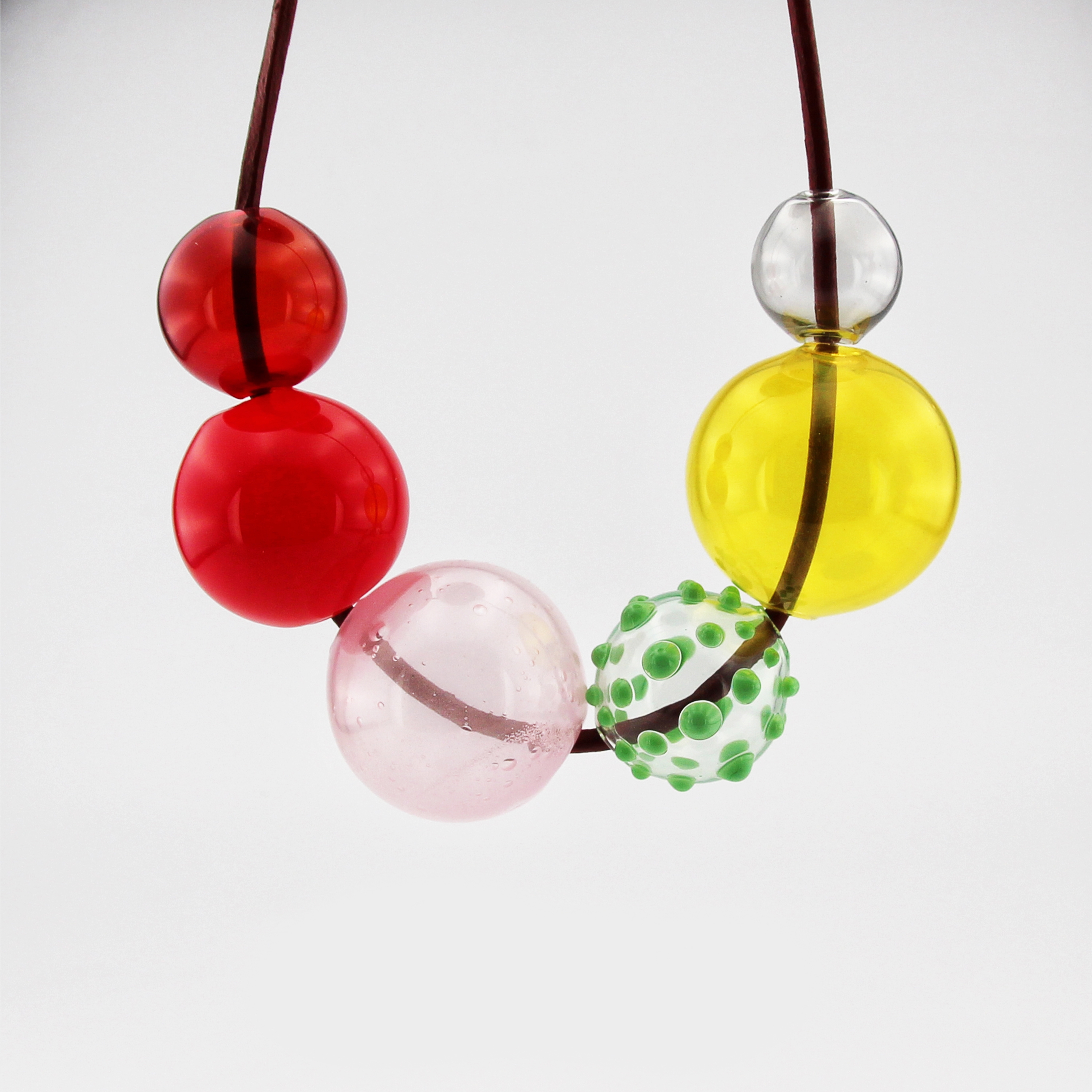 Joy Lampwork Blowen Glass Necklace