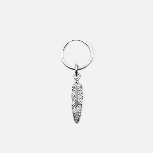 Raftaf - Lucky Feather Silver Earring