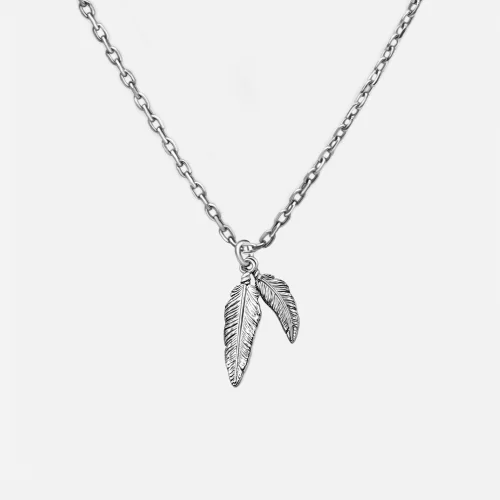 Raftaf - Lucky Feathers Silver Necklace