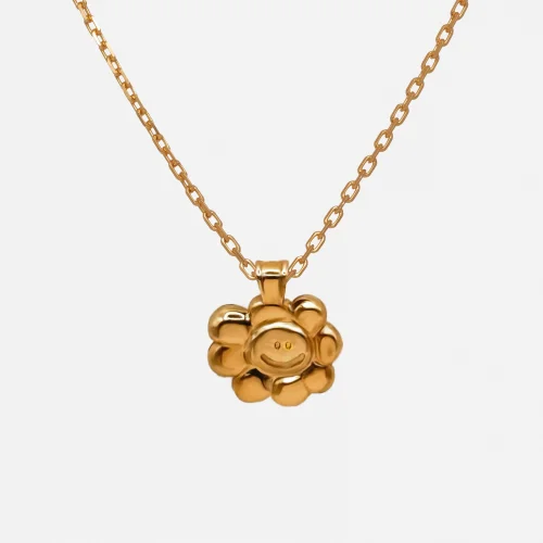 Raftaf - Smiley Flower Silver Necklace