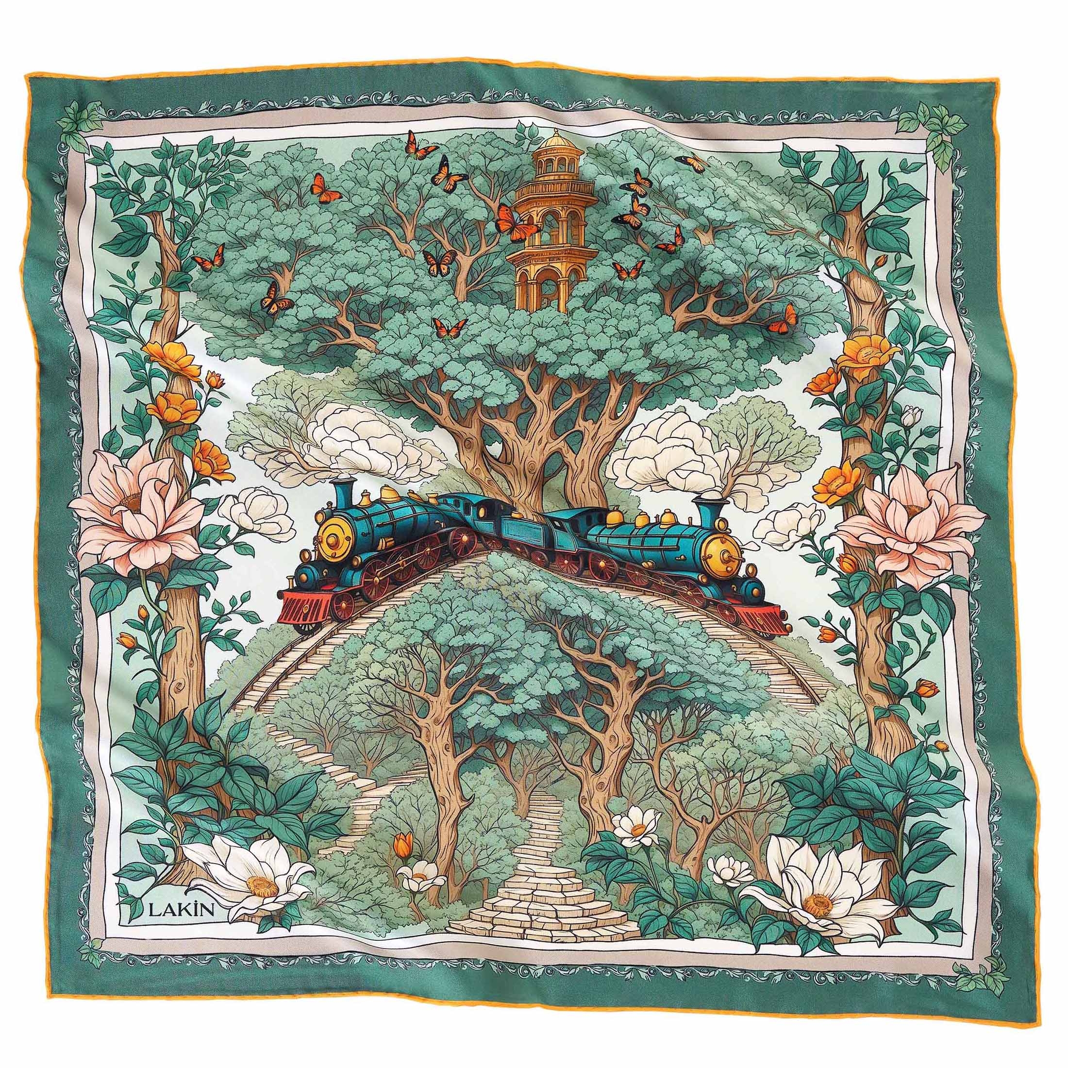 Dreamland Express Twill Silk Scarf