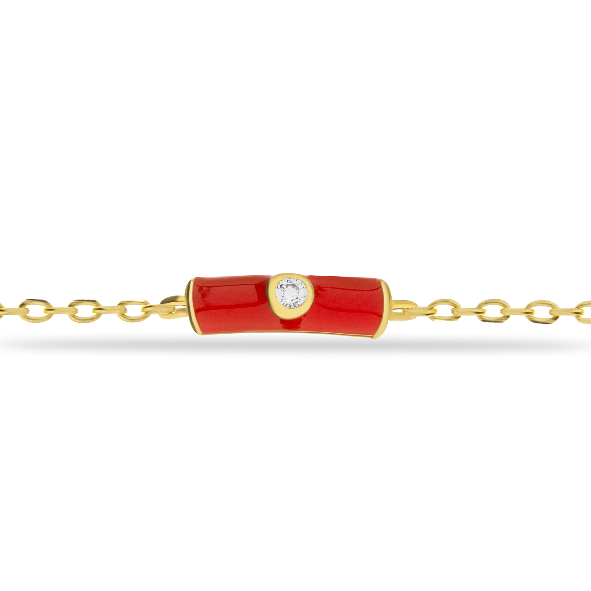 14k Gold Enamel Bracelet