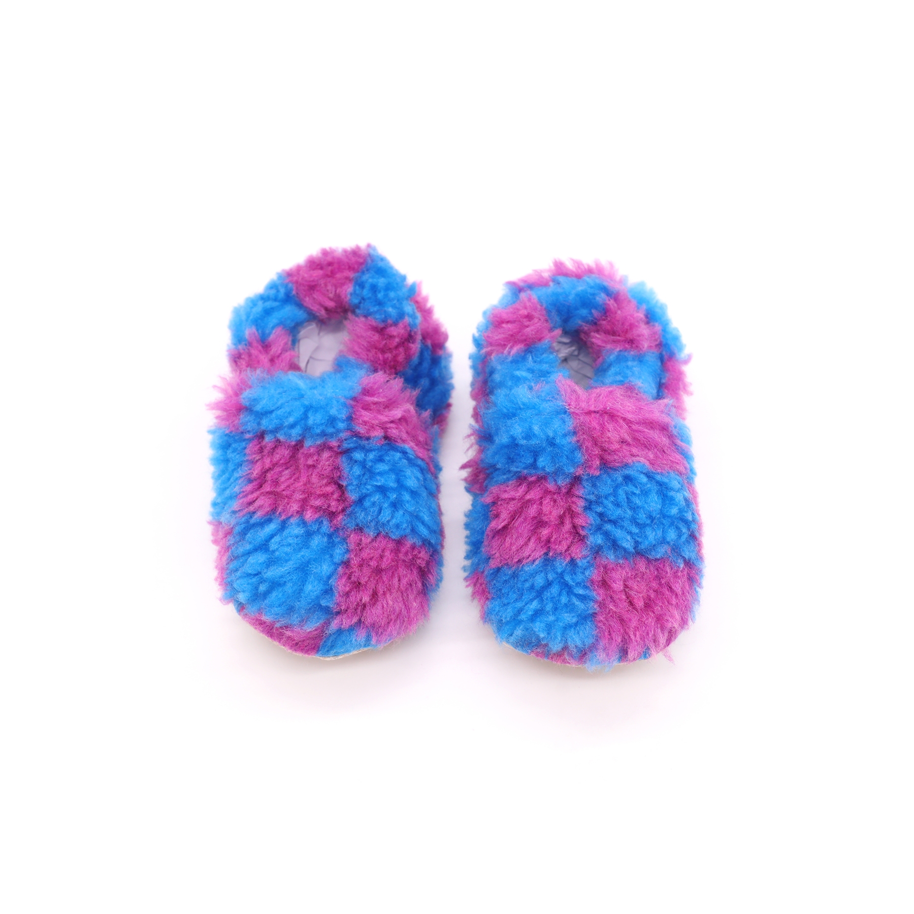 Checkered Plush Cotton Non-slip Baby Moccasins