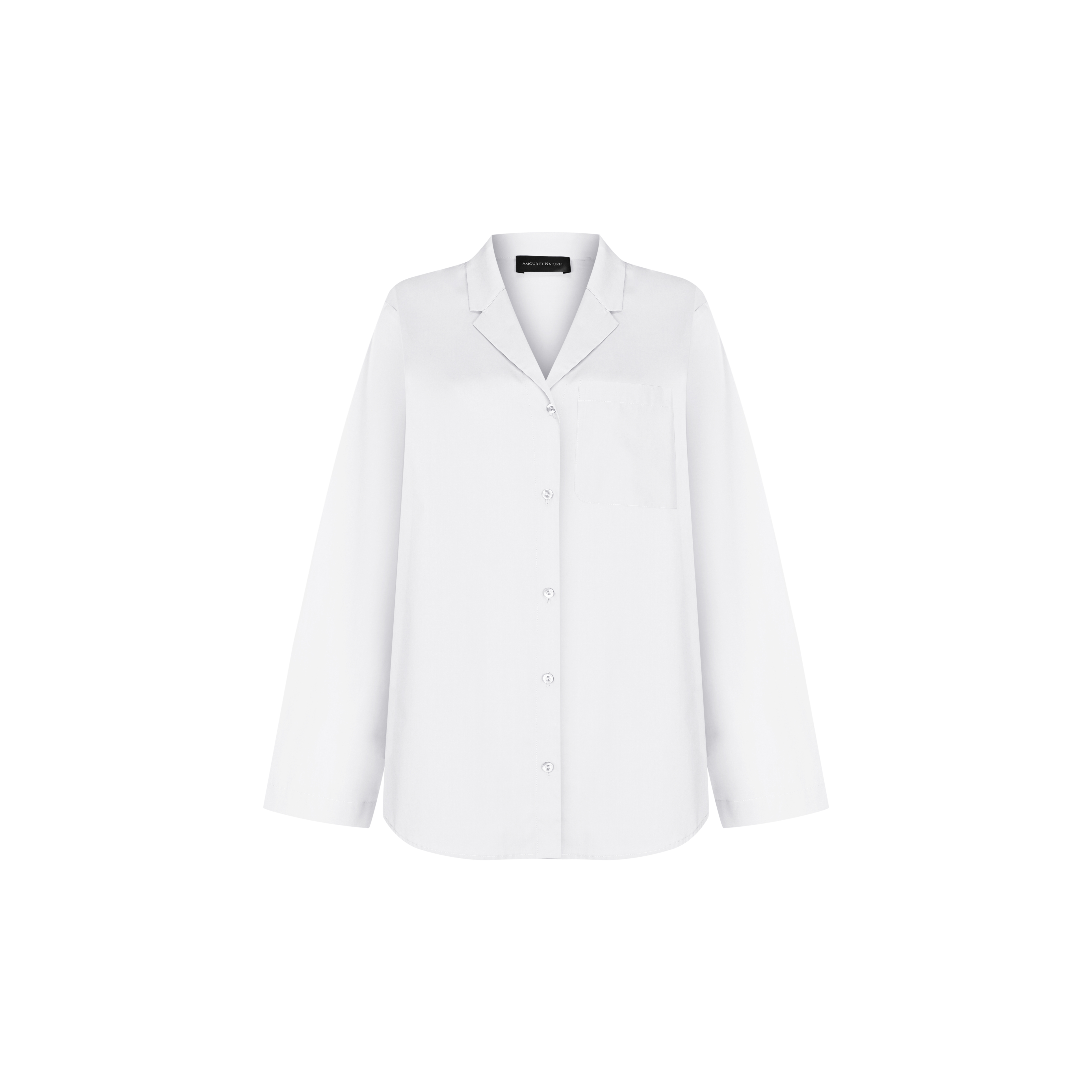 Pj Collar Oversize Shirt White