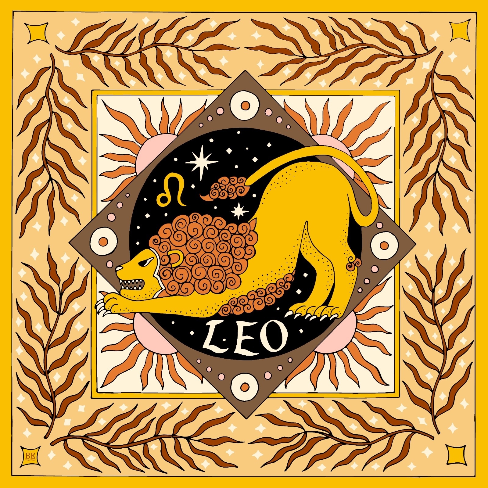 Leo Themed Bandana Scarf