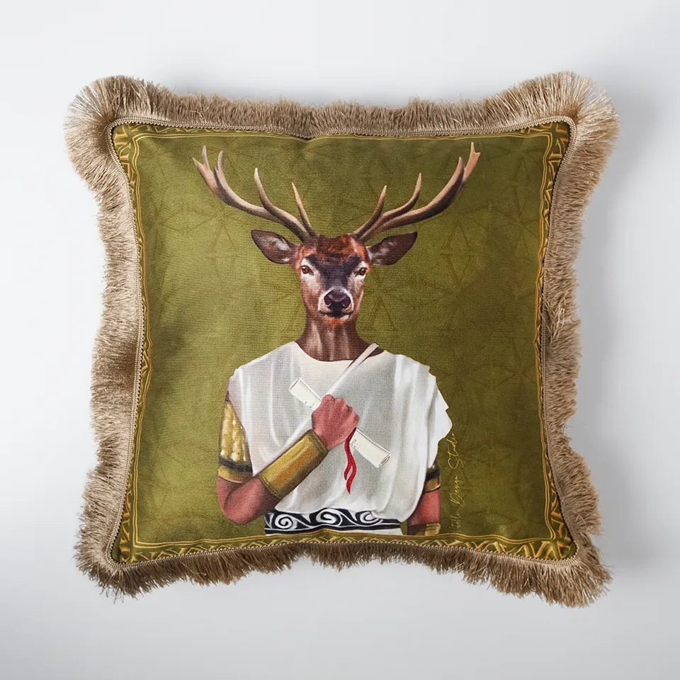 Deer Roman Pillow Cover