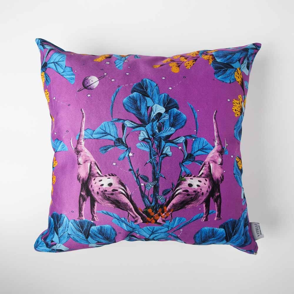 Purple elephant pillow hotsell