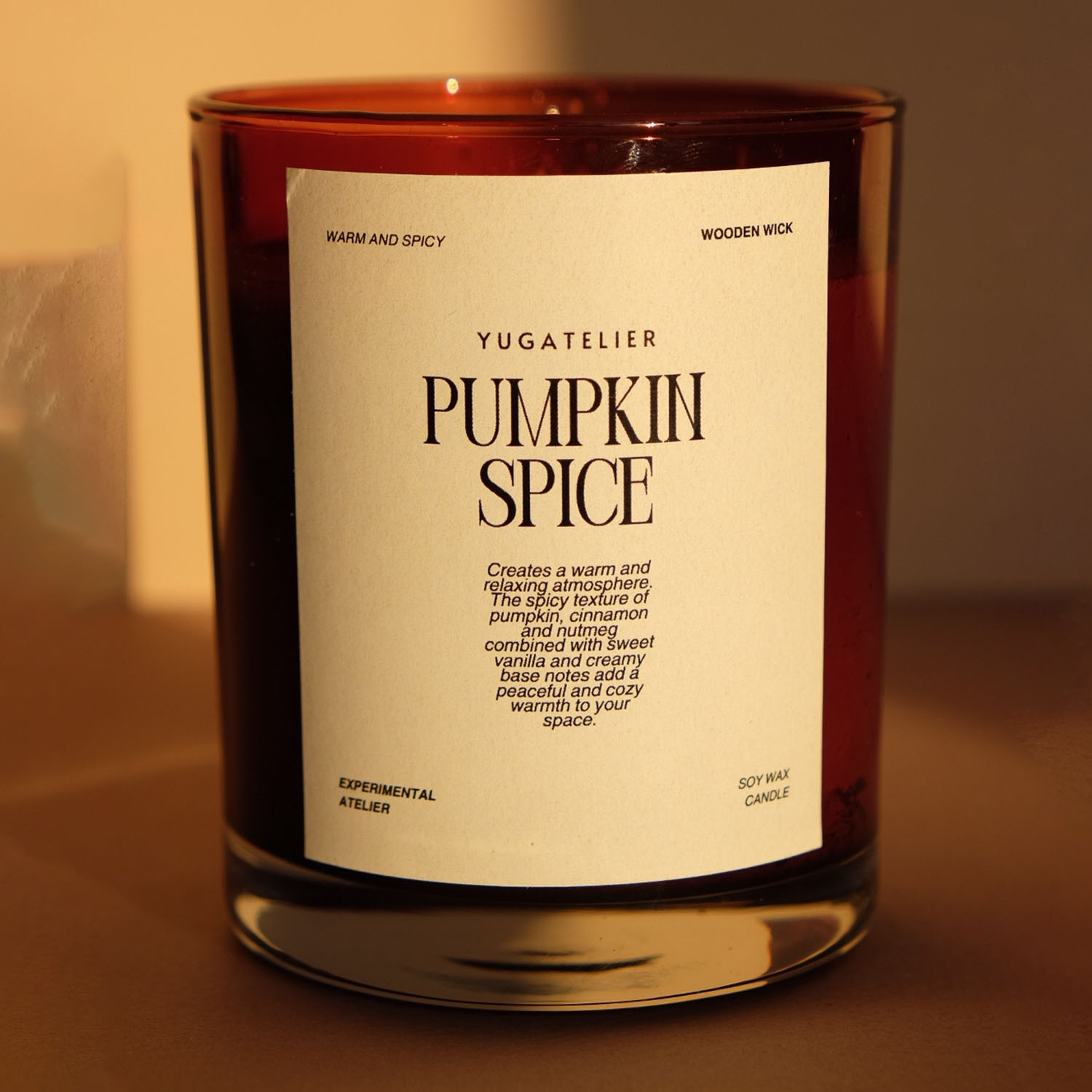 Pumpkin Spice Glass Candle