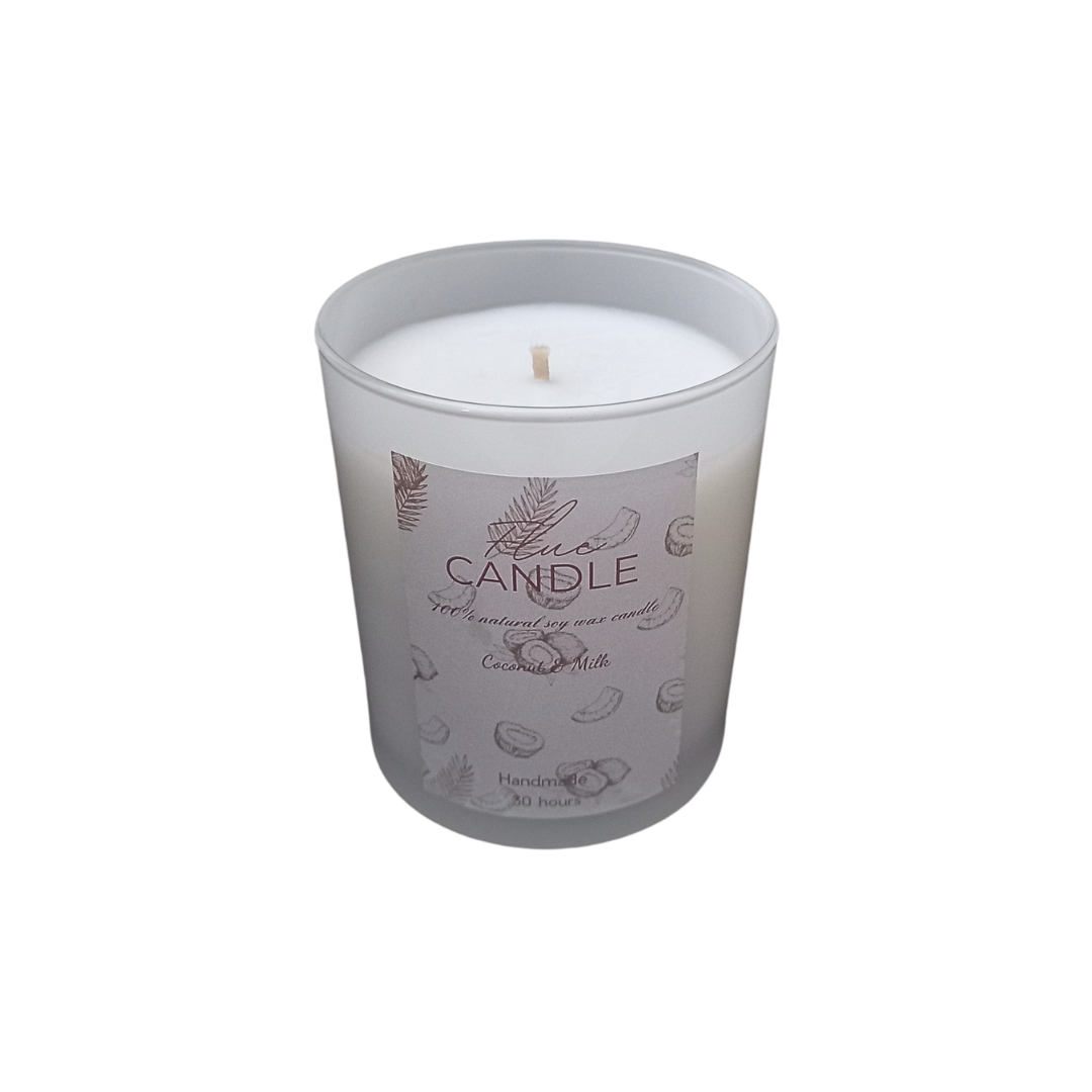 Coconut & Milk Small Size Scented Candle 250 Gr