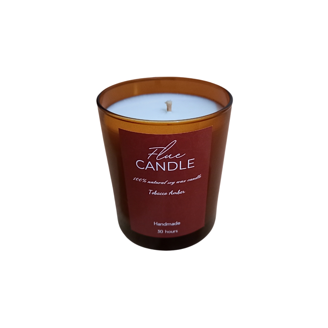 Tobacco Amber Medium  Size Scented Candle 250 Gr