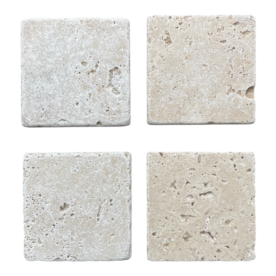 Travertine Coaster Set