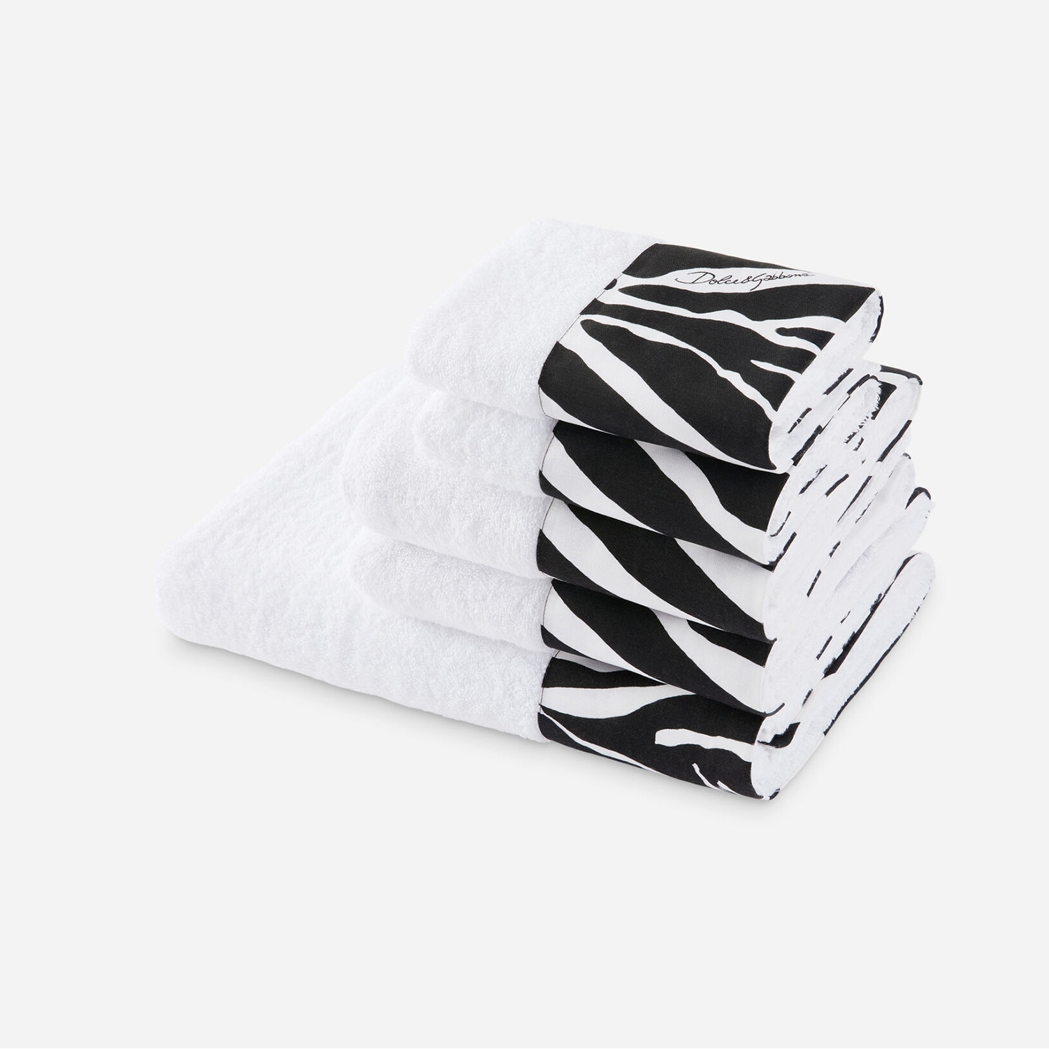 Zebra Patterned Towel Set Of 5