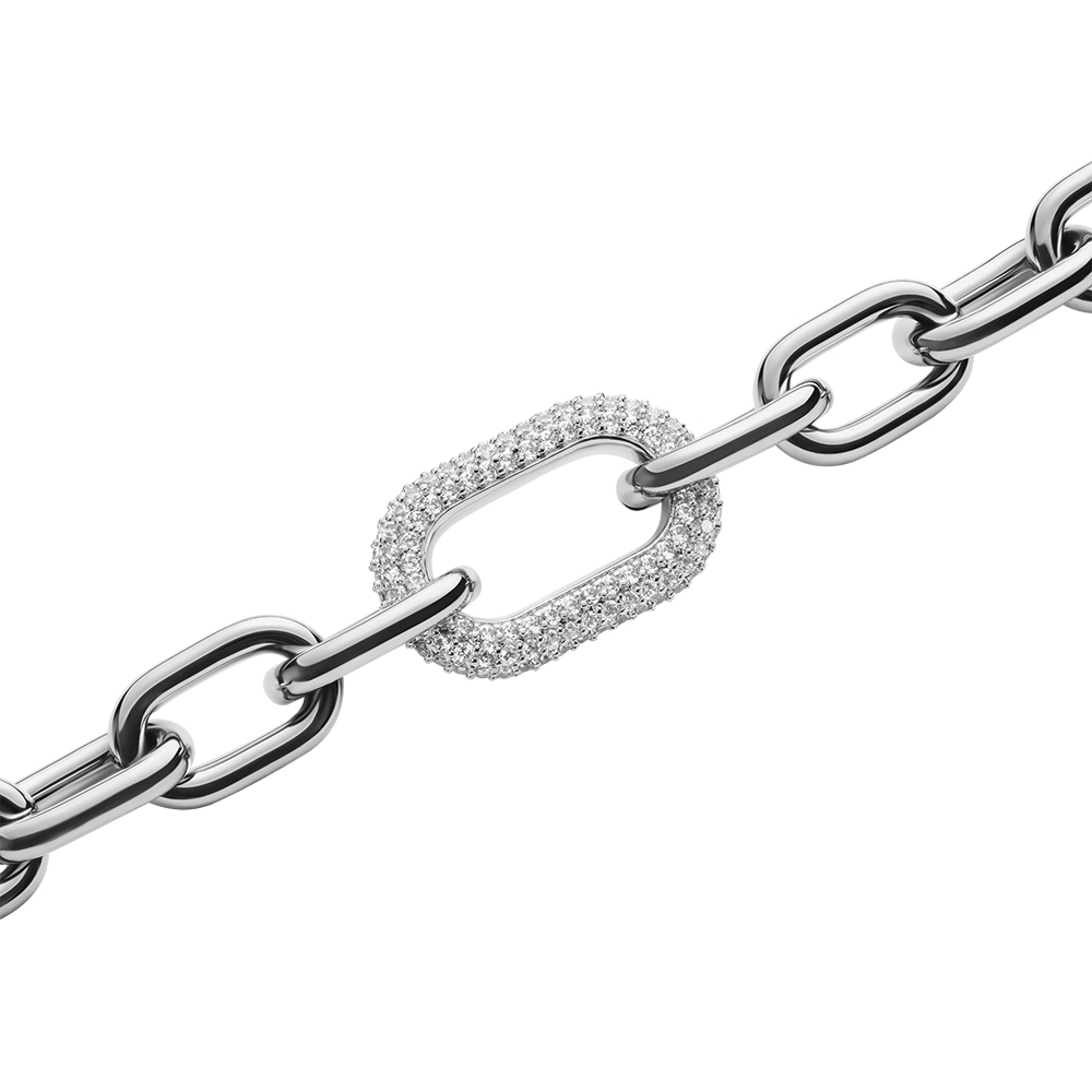 Daniel Wellington - Silver Crystal Link Bracelet 175mm S