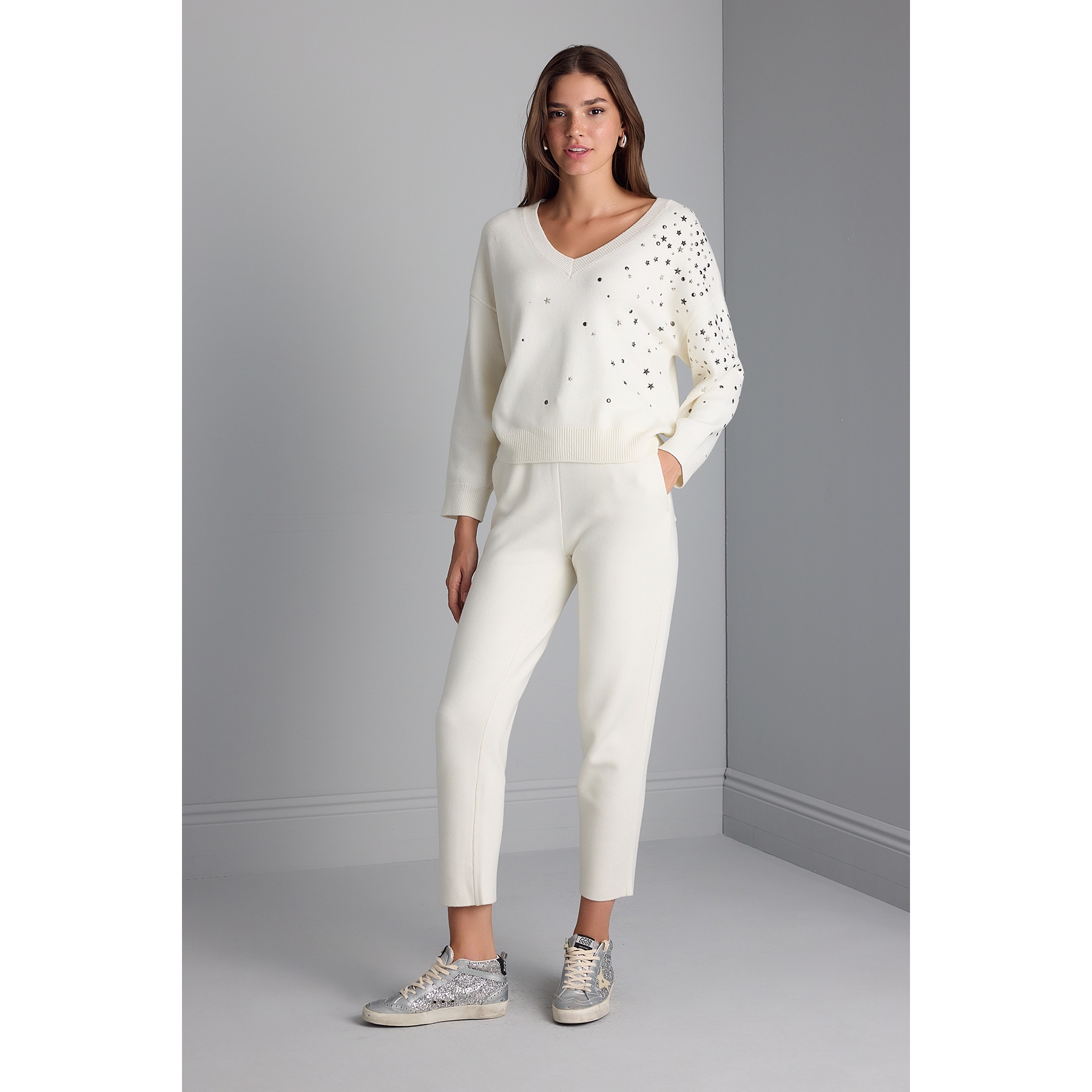 Waist Corded Pocket Knitwear Trousers