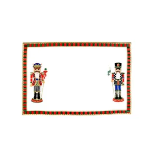 Decorative Nutcracker Tin Soldier Patterned Placemat