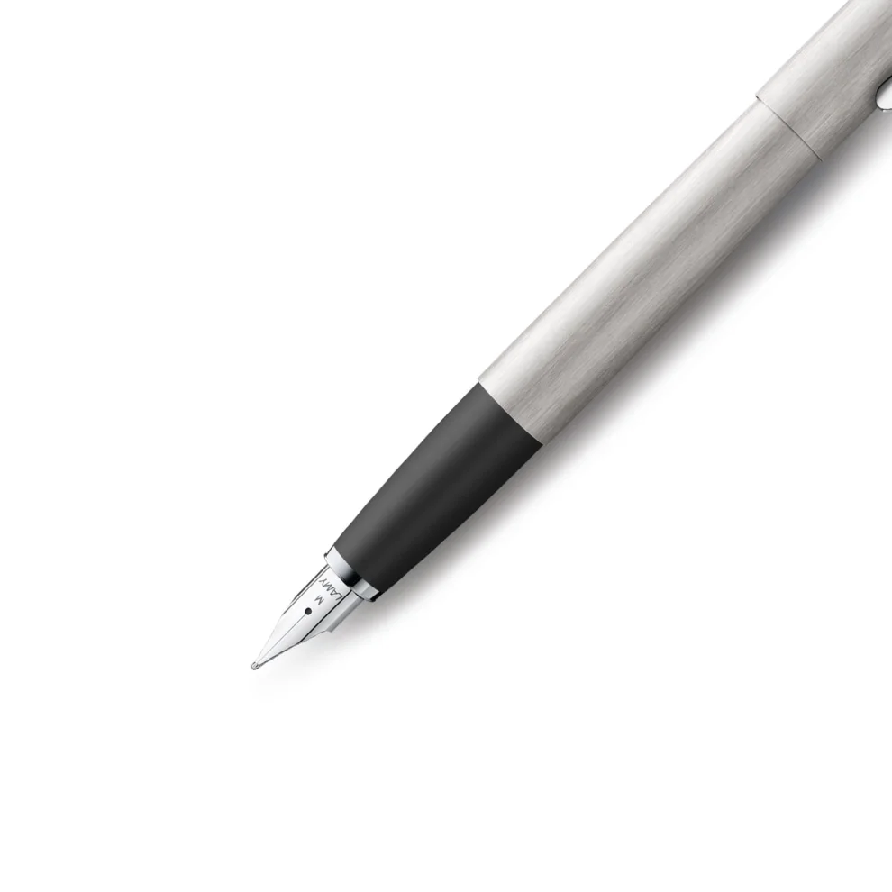 Lamy - Studio Fountain Pen Textured Steel Body M Tip | hipicon