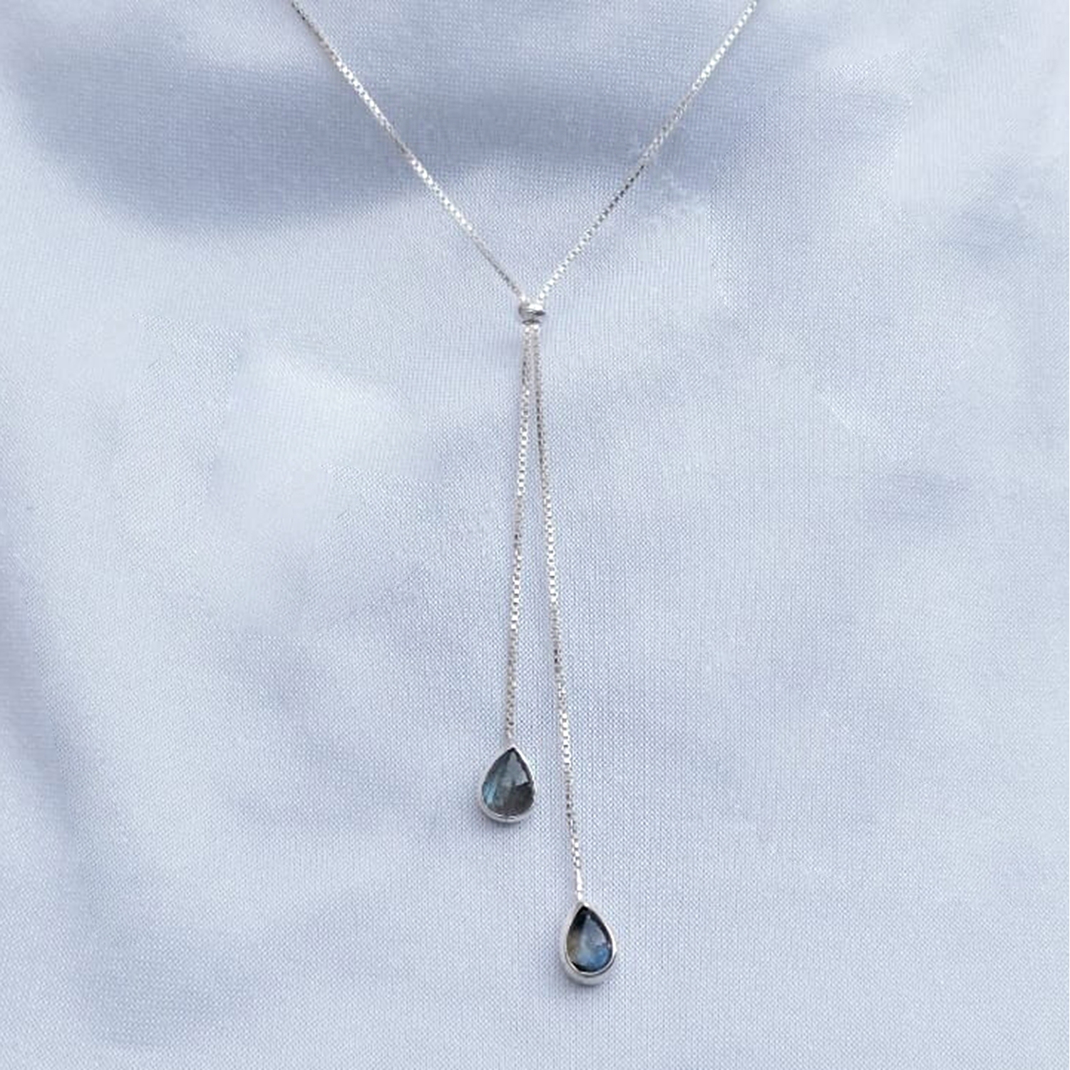 Drop Labradorite Necklace