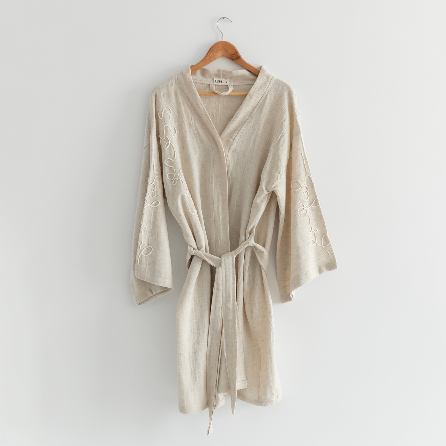 Stripe Beige Kimono