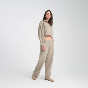 Avola Keten Uzun Kollu Gömlek